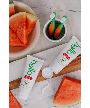 Natural Watermelon Kids Toothpaste & Mouthwash Set - Fluoride Free, Vegan, Alcohol/SLS/Gluten Free - 4.2oz Tubes (x2) & 16oz Bottle - Buy Online on GoSupps.com