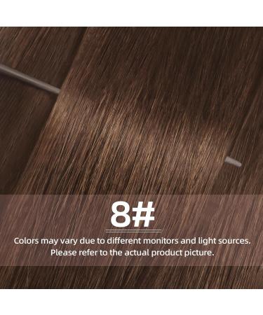 Copper Brown Clip in Hair Extensions - 7 Pieces Real Human Hair Seamless Straight Weft - 8 Inch (40g) - for Women - Buy Online on GoSupps.com