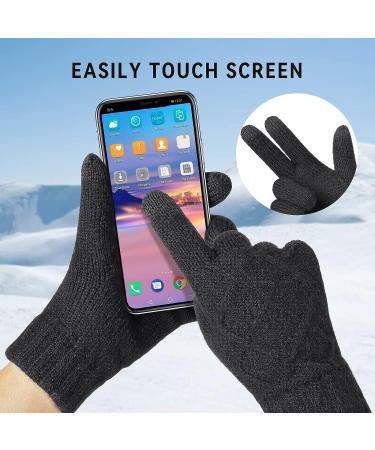 Cierto Women Winter Gloves - Touch Screen Fleece Lined Knit Fashion Gloves | Lightweight & Warm Cold Weather Accessory - Buy Online on GoSupps.com
