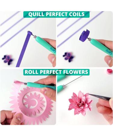 4 Pack Paper Quilling Tools Set with Slotted Tools, Needle, Tweezer, and Storage Box - Buy Online on GoSupps.com