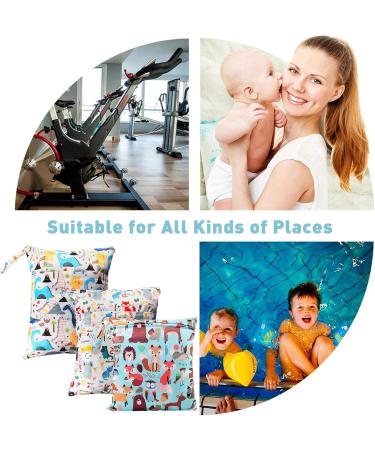 Buy Beyaobn 3-Piece Diaper Bag Set | Reusable Organizer Wetbag with Zipper for Toddler Travel Gym & Beach - Buy Online on GoSupps.com