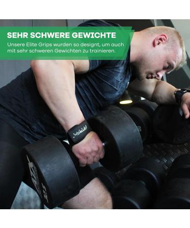 NetroxSports Elite Grips - Heavy Duty Lifting Straps for Bodybuilding Weightlifting & Strength Training - Extra Strong Train Aids for Men & Women - International Shipping Available - Buy Online on GoSupps.com