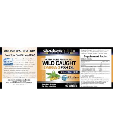 Doctors Nutra Nutraceuticals Natural Wild Caught Omega 3 DPA-EPA-DHA Fish Oil - 90 Softgel - Buy Online on GoSupps.com