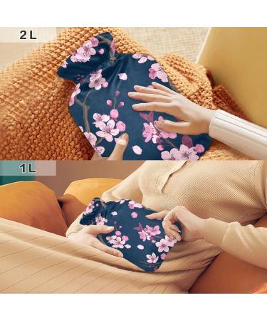 Cherry Hot Water Bottle 1L - BPA Free Small Hot Water Bag for Pain Relief & Heat Therapy - Buy Online on GoSupps.com