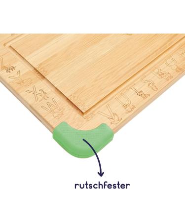 Small Fox Children's Bamboo Board - Non-Slip Animal Alphabet for Fun Learning | Eco-Friendly Gift Box - Green - Buy Online on GoSupps.com