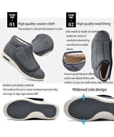 TDHLW Diabetic Shoes - Lightweight Breathable Walking Sneakers for Women Men with Swollen Feet - Adjustable Closure - Black - Buy Online on GoSupps.com