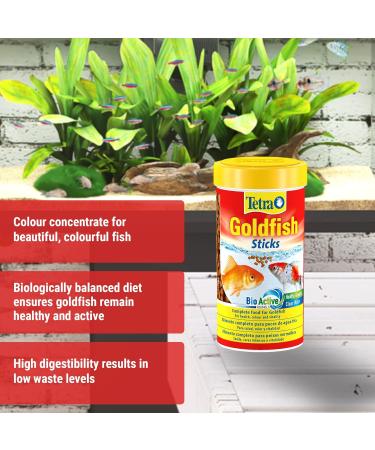 Tetra Goldfish Fish Food Sticks Complete Fish Food for Medium to Large Goldfish 93 g Mariscos 93 g (Pack of 1) - Buy Online on GoSupps.com