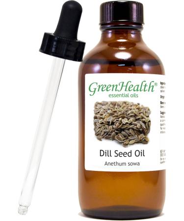 Dill Seed 4 fl oz (118 ml) Glass Bottle w/Glass Dropper 100% Pure Essential Oil GreenHealth - Buy Online on GoSupps.com