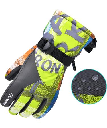Winter Waterproof Ski Gloves XL - Warm & Breathable Snow Gloves for Men, Women, Kids - Grey - Buy Online on GoSupps.com