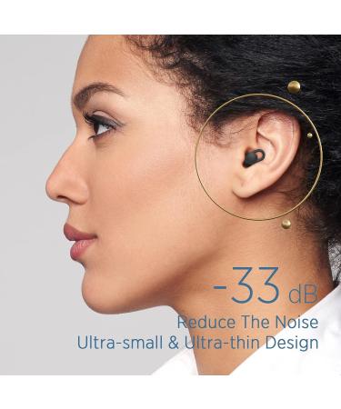 Silicone Ear Plugs for Sleep - Reusable & Comfortable Noise Cancelling Earplugs - 16 Tips in 4 Sizes, 2 Travel Boxes - 33dB Noise Reduction - Ideal for Sleeping, Sensitivity & Flights (Black) - Buy Online on GoSupps.com