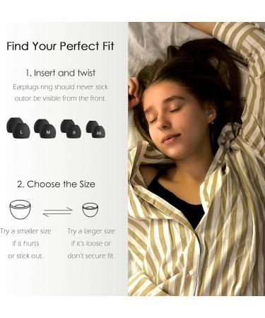Best Ear Plugs for Sleeping | Noise Cancelling Reusable Soft Silicone Earplugs (33 dB) | XS/S/M/L Sizes & Case for Snoring Concerts Focus Travel - Buy Online on GoSupps.com
