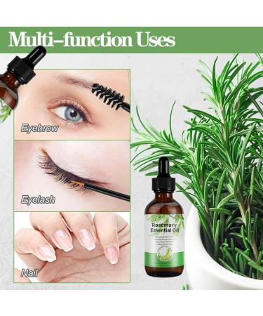 Rosemary Oil for Hair Growth & Skin Care - 60 ml | Strengthens, Nourishes Scalp, Improves Circulation - Unisex | Essential Oils for Hair Loss - Non Greasy, Light Weight - Buy Online on GoSupps.com