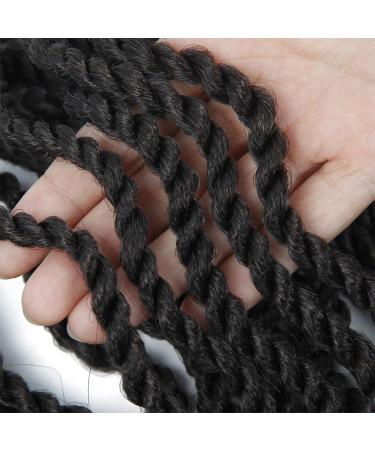 18 Inch Wavy Senegalese Twist Crochet Hair Braids - Synthetic Extension 6 Packs 1B | Curly Twist Braiding Hair with Wavy Ends - Buy Online on GoSupps.com
