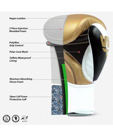 Starpro Boxing Gloves - 16oz Gold for Men & Women | Durable Fast Knockouts & Training Performance - Buy Online on GoSupps.com