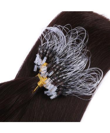 Micro Ring Hair Extensions - #2 Dark Brown 50cm 250 Strands 100% Remy Real Hair Easy to Use Professional Quality - Buy Online on GoSupps.com