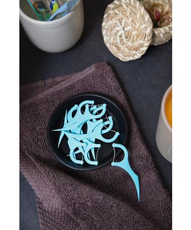 Jordan Dental Floss with Holder & Tongue Cleaner - Blue/White 36 Pieces | International Shipping - Buy Online on GoSupps.com