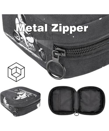Buy Cute Space Motorcycle Menstruation Pad Bag with Zipper - Stylish Tampon Collection Bags for Women & Girls - Buy Online on GoSupps.com