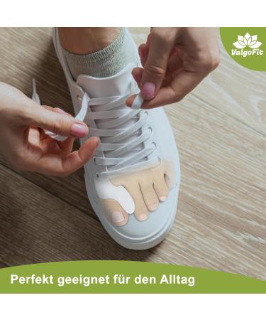 Valgofit Hallux Valgus Correction Rail with Silicone Toe Spreaders - Universal Size BPA Free Night Splint for Men & Women - Day & Night Use - Buy Online on GoSupps.com