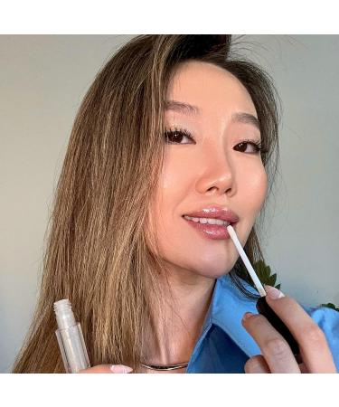 Mynena Clear Lip Gloss with Silver Glitter and Jojoba Oil - Moisturizing and Cruelty-Free | Vegan Formula - Talc-Free, Mica-Free, Gluten-Free, Paraben-Free | Snow - Buy Online on GoSupps.com