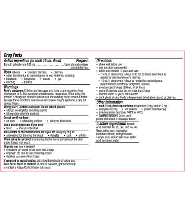 Pepto-Bismol Ultra 5 Symptom Relief Liquid 8oz - Original Flavor for Upset Stomach & Diarrhea - Buy Online on GoSupps.com