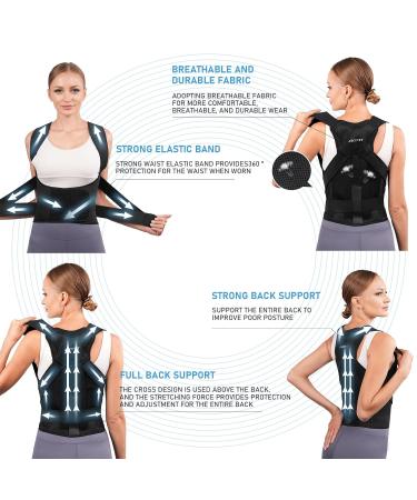 AOFIT Back Support Belt - Adjustable Posture Corrector for Men & Women | Breathable Backure Correction & Comfort - Buy Online on GoSupps.com