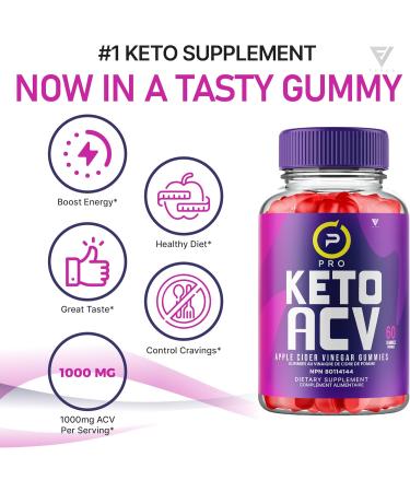 (2 Pack) Pro Keto Gummy Pro Keto ACV Gummies Pro Keto Canada Keto Weight and Overall Health Management Support Supplement Formule de Gestion de la Perte de Poids Pro Keto ACV Gummies (120 Gummies) - Buy Online on GoSupps.com