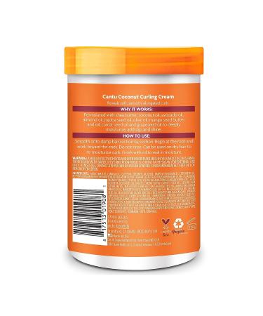 Cantu Shea Butter Coconut Curling Cream 25 oz - Natural Hair Care - Buy Online on GoSupps.com