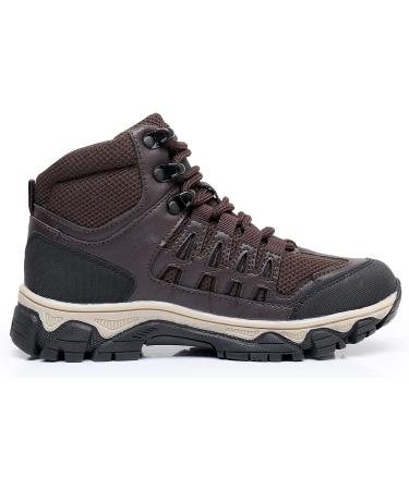 Apakowa Unisex-Child Hiking Boots - Outdoor Adventure Trekking Shoes for Kids - Brown - Size 3 - Buy Online on GoSupps.com