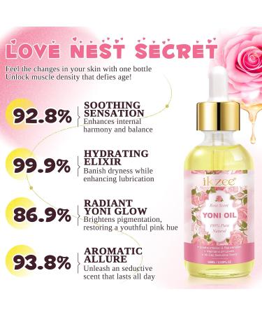 Buy Organic Yoni Oil 60ml (2pcs) | Feminine Moisturizer with Rose & Peach | Enhance Smell & Taste | pH Balanced Body Juice for Women - Buy Online on GoSupps.com