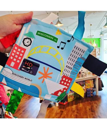 Baby Jack & Co Learning Lovey Toy Milwaukee Wisconsin - USA Cities & Shapes - BPA Free - Ideal Baby Gift - Buy Online on GoSupps.com
