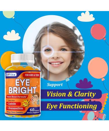 ROVita Lutein Zeaxanthin Gummies for Kids & Teens Eye Nutrient Gummies with 10mg Lutein & 2mg Zeaxanthin Vegan Non-GMO Mango Flavor 60 Gummies - Buy Online on GoSupps.com