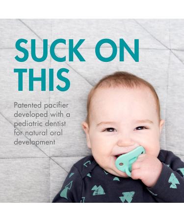 Boon JEWL Biometric Silicone Baby Pacifier - Blue - 3+ Months - Orthodontic Soothing Pacifiers - 2 Count - Buy Online on GoSupps.com