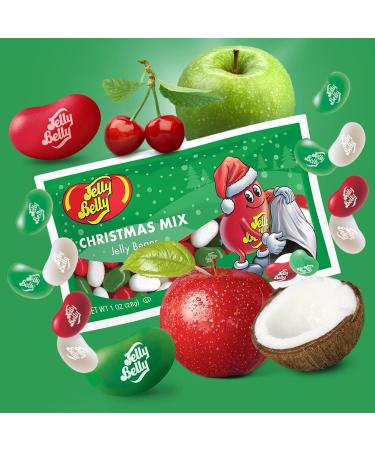 Jelly Belly Christmas Mix Jelly Bean 28g Bag (Pack of 6) - Mini Bags Featuring a Festive 3-Flavor Mix of Very Cherry Green Apple and Coconut Perfect for Stocking Stuffers Holiday Party Favors Gifting and On-the-Go Holiday Treats - Buy Online on GoSupps.com
