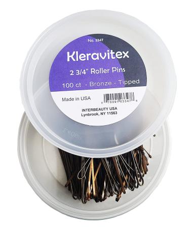 Buy Kleravitex Jumbo Bronze Bobby Pins - 100 Pack | Flat Hair Pins for All Hair Types - Ideal for Weddings & Parties - Made in USA - Buy Online on GoSupps.com
