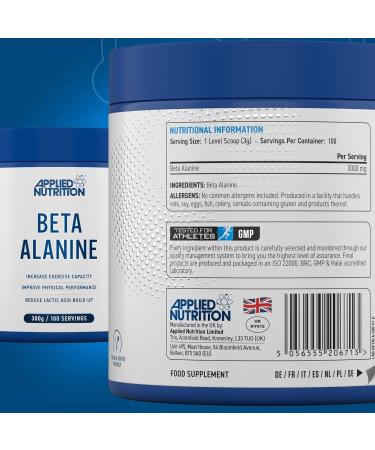 Applied Nutrition Beta Alanine 300G Unflavoured 300g - Buy Online on GoSupps.com