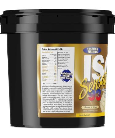 Ultimate Nutrition Iso Sensation 93 - Low Carb Whey Protein Isolate Powder | 30g Protein Glutamine Keto Friendly Banana Ice Cream 5 lbs - Buy Online on GoSupps.com