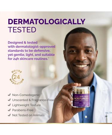 Face Moisturizer - Day & Night Face Cream - Collagen | Retinol | Hyaluronic Acid | Ceramides - Smooth Soft & Glowing Skin - DD Cream for Women & Men - Dermatologically Tested - Made in USA 1.7 FL OZ - Buy Online on GoSupps.com