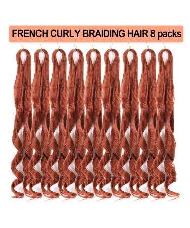 Dt Cheryl French Curls Braiding Hair 8 Pack - 24 Inch Pre-Stretched Loose Wave Synthetic Extensions (350#) - Buy Online on GoSupps.com