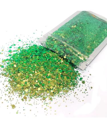 Color Shift Chunky Glitter for Festival Rave Makeup - Green/Gold - Buy Online on GoSupps.com