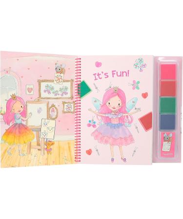 Depesche 12105 Princess Mimi Fingerprint Fun - Creative Coloring Book with 4 Ink Pads for Finger Painting | International Shipping Available - Buy Online on GoSupps.com