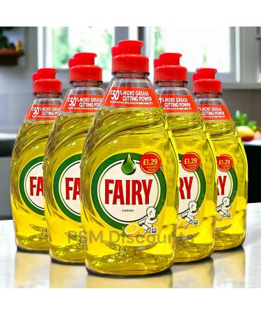 Fairy Washing Up Liquid Lemon - 5 x 320ml bottles