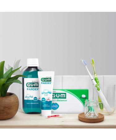 Sunstar GUM Paroex 006 toothpaste advanced gum care double antiplaque system soothes sensitive gums prevents caries 6 x 75 ml - Buy Online on GoSupps.com