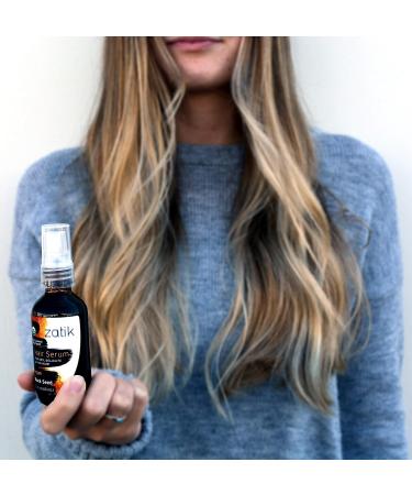 ZATIK Organic Argan & Black Seed Hair Serum 2oz - Nourishing Hair Treatment - Buy Online on GoSupps.com