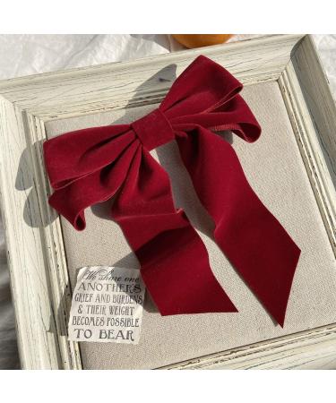 Sukokola 1ZSM Bow Hair Clip in Red - Stylish Acrylic Hair Accessory for All Occasions | International Shipping Available - Buy Online on GoSupps.com