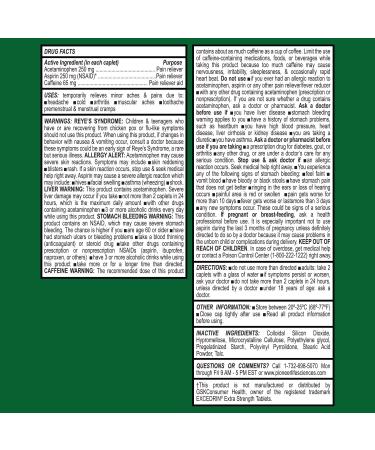 GenCare Extra Strength Headache Relief Acetaminophen with Aspirin, Caffeine - 300 Caplets | Muscle Aches, Back Pain & Body Relief | Generic Excedrin - Buy Online on GoSupps.com