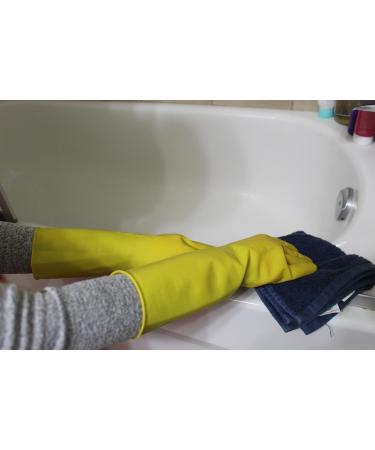 WH Gloves Co. 3 Pair Rubber Household Kitchen Gloves - Combi. Made in Vietnam (Yellow Large 3 Pairs) For cleaning dishwashing and food prep Yellow L (Pack of 6) - Buy Online on GoSupps.com