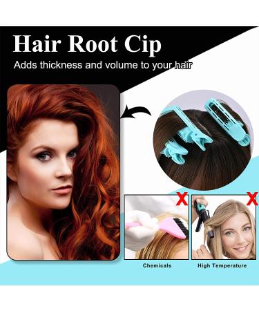 12 PCS Volumizing Hair Root Clips - Natural Fluffy Self Grip Curler for Women - Blue Hair Rollers for Easy Styling - Buy Online on GoSupps.com