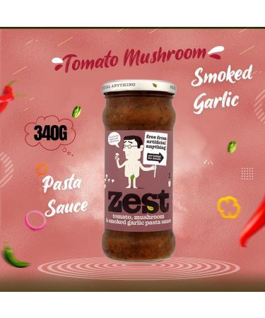 Zest Pasta Sauce Pick N Mix - Create Custom Combo with 6+ Flavours | Basil Oregano Spanish Mushroom Tomato Chilli Tomato Maspone | Gift Set for Pasta Sauce Lovers - Pack of 5 x 340g - Buy Online on GoSupps.com