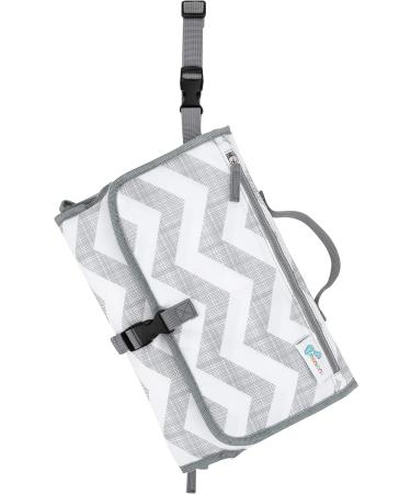 Menions Portable Nappy Changing Mat with Wipe-Pocket and Head Cushion - Waterproof Travel Change Pad for Babies - Grey Star Print - 0 Months - Buy Online on GoSupps.com