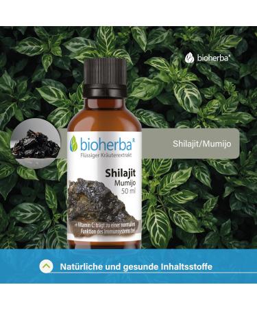 Buy Bioherba Shilajit Mumijo Drops 50ml - Boost Energy & Vitality Men's Power | Natural Plant Extract with Vitamin C - Buy Online on GoSupps.com